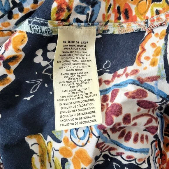 Akemi + Kin Bohemian Beaded Floral Midi Dress With V-Neck & Long Sleeves Anthrop - Picture 6 of 8